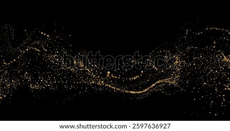 Abstract shiny gold glitter design element. For New Year, Merry Christmas greeting card design