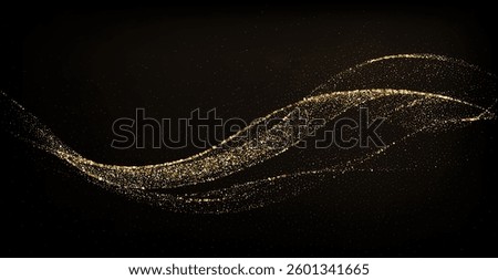 Abstract shiny gold glitter design element. For New Year, Merry Christmas greeting card design