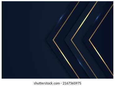 Resumen Líneas doradas brillantes Diagonal Superposición lujosa Marina Oscura Fondo púrpura con espacio para texto