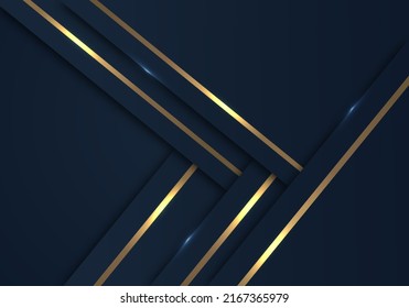 Resumen Líneas doradas brillantes Diagonal Superposición lujosa Marina Oscura Fondo púrpura con espacio para texto
