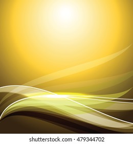 Abstract Shiny Golden Background. Vector Illustration.