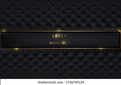 Abstract shiny golden lines on a dark geometric background.   Modern luxury illustration.Suitable for your design. Cover, poster, flyer.