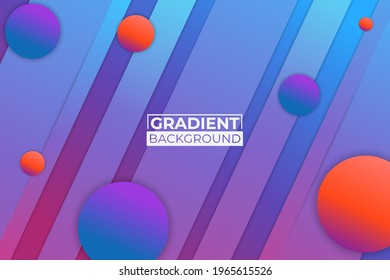 Abstract Shiny Gradient Blue orange and Purple Background with Diagonal Lines and Circle Composition