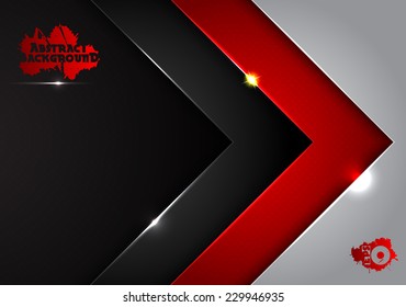 Abstract shiny gray and red background