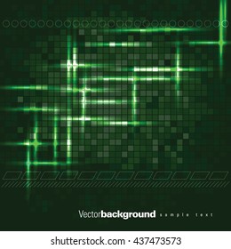 Abstract Shiny Green Background. Sparkly Illustration.