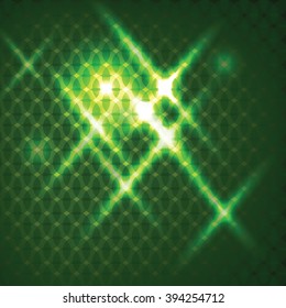 Abstract Shiny Green Background. Vector Illustration.