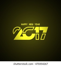 Abstract shiny happy new year 2017 background