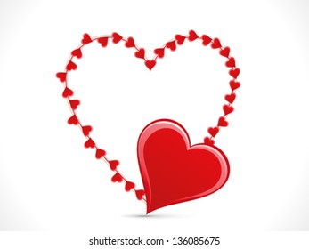 abstract shiny heart template vector illustration