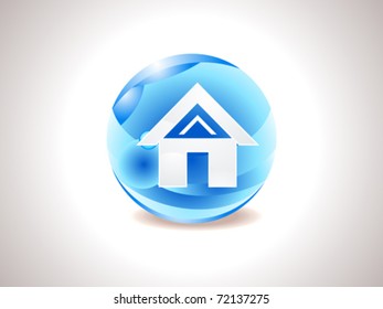 abstract shiny home icon vector illustration