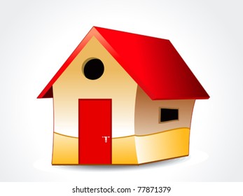 abstract shiny home icon vector illustration