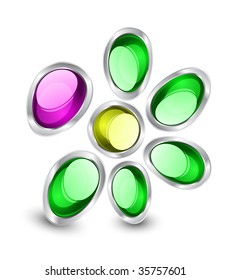 Abstraktes glänzendes Symbol
