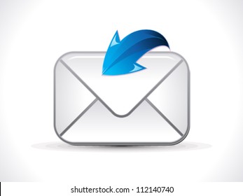 abstract shiny mail icon vector illustration