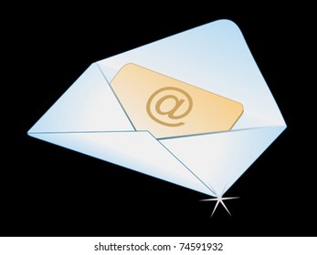 abstract shiny mail icon vector illustration
