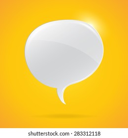 Abstract shiny modern speech bubble vector background. Can be used for web design, banner template, infographic.