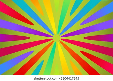 Abstract shiny multicolored vector background with circular arranged lines