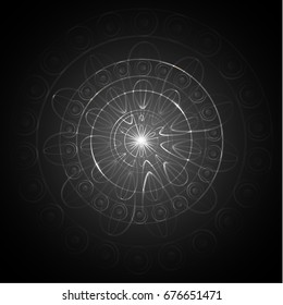 Abstract shiny pattern on dark background - eps10