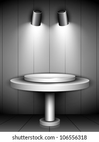 Abstract shiny presentation of grey podium. EPS 10.
