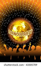abstract shiny rays pattern dance party background