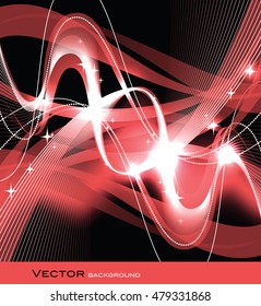 Abstract Shiny Red and Black Background.