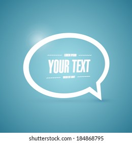 Abstract shiny round 3D speech bubble with you text  Eps 10 stock vector illustration 