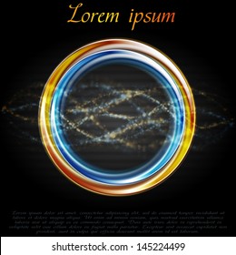 Abstract shiny round shapes. Vector logo eps 10