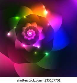 Abstract shiny spiral bright background. Vector. EPS 10.