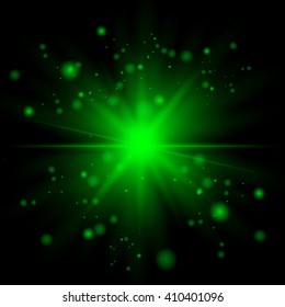 Abstract shiny star. Vector background.