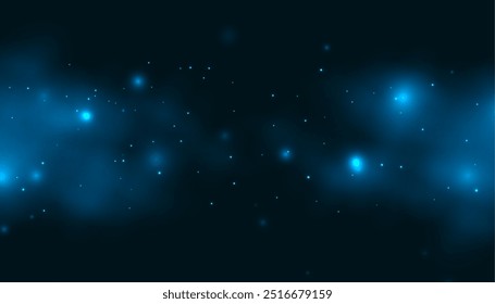 abstrakter und glänzender Sternenstaub-Partikelhintergrund mit magischem Effekt, Vektor