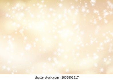 Abstract shiny starry golden background for your design - vector illustration