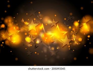 Abstract shiny stars background. Vector design