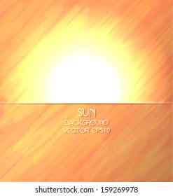 Abstract shiny sun background. Vector eps10.