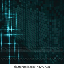 Abstract Shiny Turquoise Background. Sparkly Illustration.