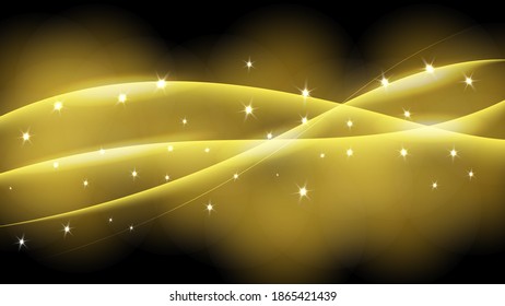 Abstract shiny wave background with stars, sparkles and glitter effects. Vector illustration