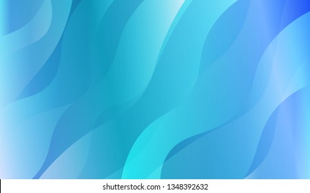 Abstract Shiny Waves. For Cover Page, Landing Page, Banner. Vector Illustration with Color Gradient