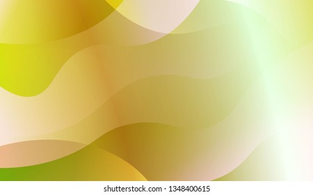 Abstract Shiny Waves. For Cover Page, Landing Page, Banner. Vector Illustration with Color Gradient