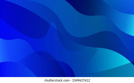 Abstract Shiny Waves. For Cover Page, Landing Page, Banner. Vector Illustration with Color Gradient