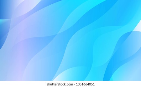 Abstract Shiny Waves. For Cover Page, Landing Page, Banner. Vector Illustration with Color Gradient