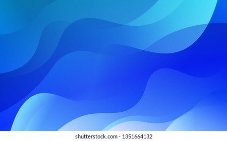 Abstract Shiny Waves. For Cover Page, Landing Page, Banner. Vector Illustration with Color Gradient