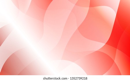 Abstract Shiny Waves. For Cover Page, Landing Page, Banner. Vector Illustration with Color Gradient