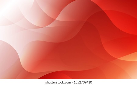 Abstract Shiny Waves. For Cover Page, Landing Page, Banner. Vector Illustration with Color Gradient
