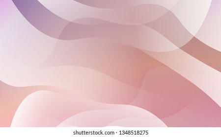 Abstract Shiny Waves. For Creative Templates, Cards, Color Covers Set. Vector Illustration with Color Gradient