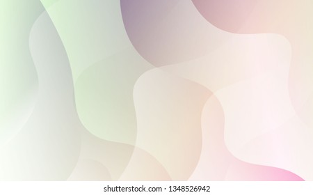 Abstract Shiny Waves. For Creative Templates, Cards, Color Covers Set. Vector Illustration with Color Gradient