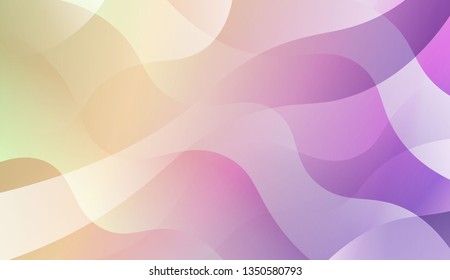 Abstract Shiny Waves. For Creative Templates, Cards, Color Covers Set. Vector Illustration with Color Gradient