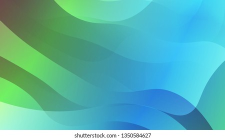 Abstract Shiny Waves. For Creative Templates, Cards, Color Covers Set. Vector Illustration with Color Gradient