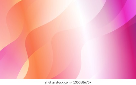 Abstract Shiny Waves. For Creative Templates, Cards, Color Covers Set. Vector Illustration with Color Gradient