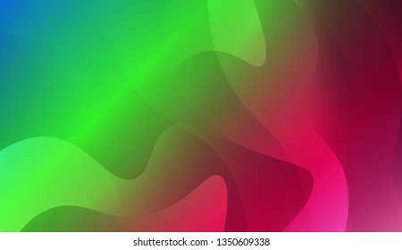 Abstract Shiny Waves. For Creative Templates, Cards, Color Covers Set. Vector Illustration with Color Gradient
