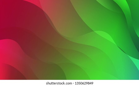 Abstract Shiny Waves. For Creative Templates, Cards, Color Covers Set. Vector Illustration with Color Gradient