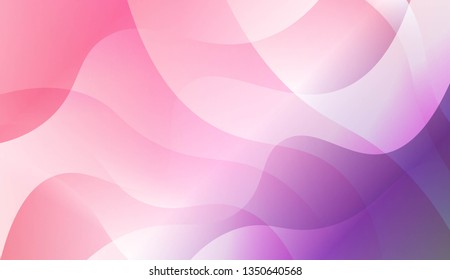 Abstract Shiny Waves. For Creative Templates, Cards, Color Covers Set. Vector Illustration with Color Gradient