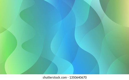 Abstract Shiny Waves. For Creative Templates, Cards, Color Covers Set. Vector Illustration with Color Gradient