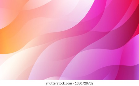 Abstract Shiny Waves. For Creative Templates, Cards, Color Covers Set. Vector Illustration with Color Gradient